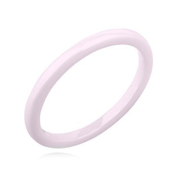 Różowy pierścionek ceramiczny 2mm