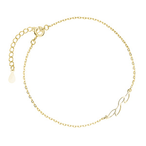 Srebrna pozłacana bransoletka pr.925 - liście