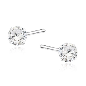 Srebrne kolczyki pr.925 Cyrkonia okrągła średnica 5mm