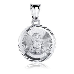 Srebrny pr. 925 medalik Matka Boska Częstochowska 21 x 13 mm