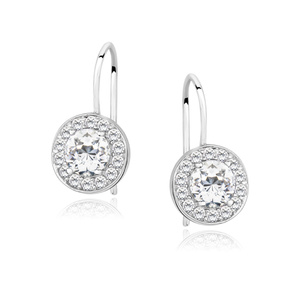 Srebrne kolczyki pr. 925 Cyrkonia biała