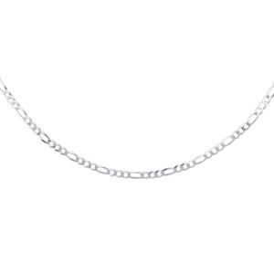 Łańcuszek diamentowany figaro płaskie pr. 925 Ø 080 rodowany