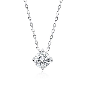 Srebrny naszyjnik pr.925 z białą cyrkonią