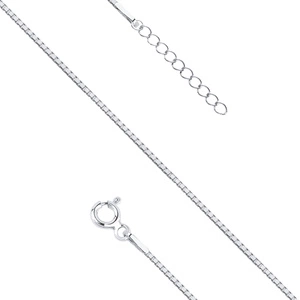 Srebrna bransoletka pr. 925 kostka wenecka, diamentowana - rodowana