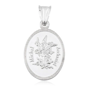 Srebrny (pr.925) medalik diamentowany Michał Archanioł
