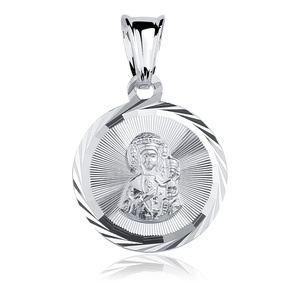 Srebrny pr. 925 medalik Matka Boska Częstochowska 21 x 13 mm