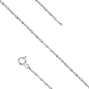 Srebrna rodowana bransoletka singapur pr.925