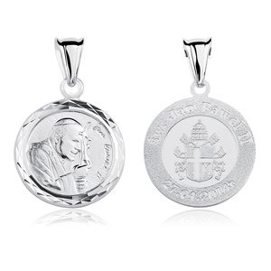 Srebrny medalik Święty Jan Paweł II