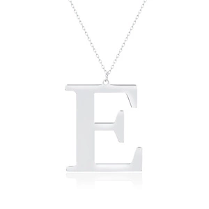 Srebrny naszyjnik pr.925 literka E