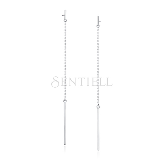 Srebrne (925) długie kolczyki wiszące 