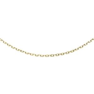 Łańcuszek srebrny (925) pozłacany ankier diamentowany bez powłoki