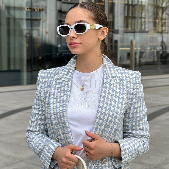 Srebrny pozłacany naszyjnik pr.925 - okrągła blaszka