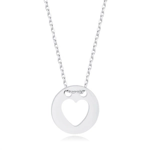 Srebrny naszyjnik pr.925 z serduszkiem w kółeczku
