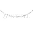 Łańcuszek diamentowany figaro płaskie pr. 925 Ø 060