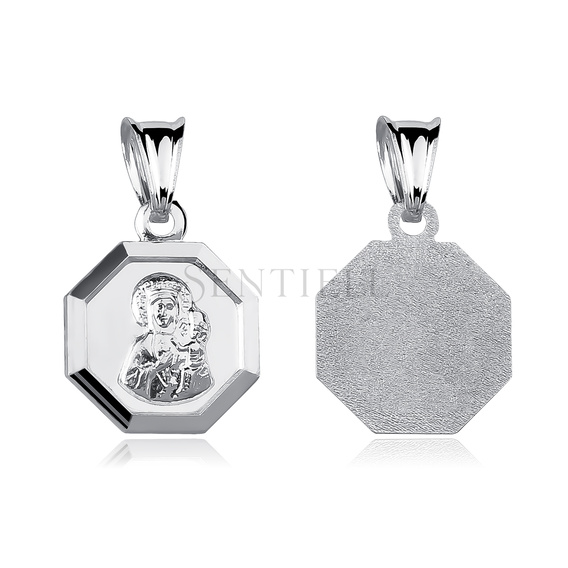 Srebrny pr. 925 medalik Matka Boska Częstochowska 21 x 12 mm