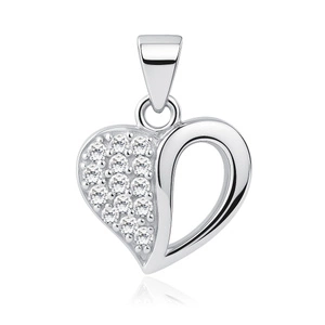 Srebrna zawieszka pr.925 serce z dziurką