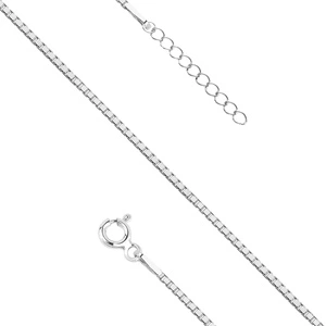 Srebrna bransoletka pr. 925 kostka wenecka, diamentowana - rodowana