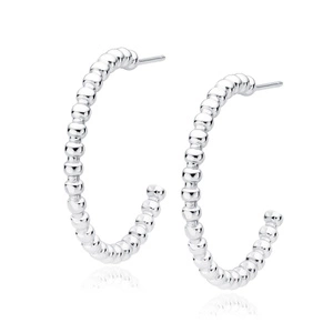 Srebrne kolczyki pr.925 kółka z kuleczkami