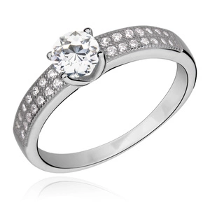 Srebrny pierścionek pr.925 cyrkonia biała