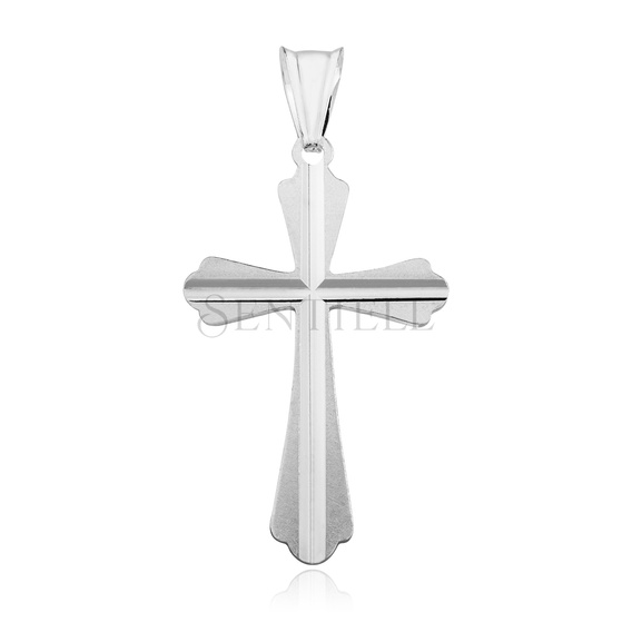 Srebrny (pr.925) krzyżyk diamentowany