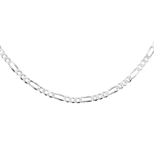 Łańcuszek diamentowany figaro płaskie pr. 925 Ø 120 rodowany