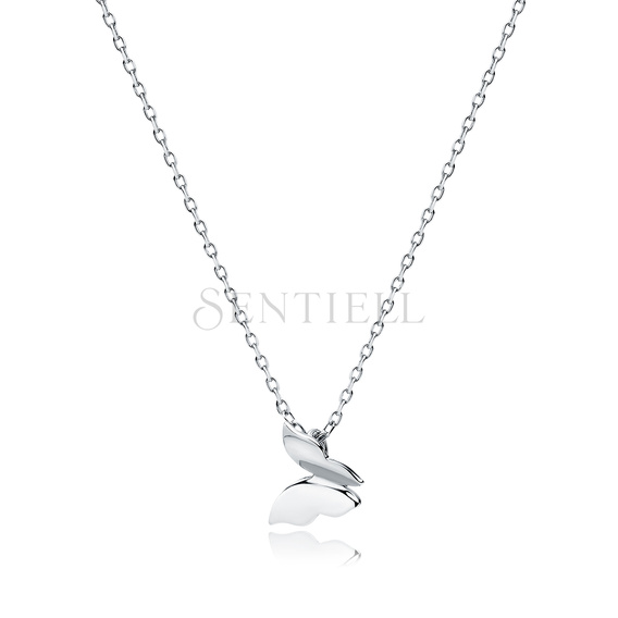 Srebrny naszyjnik pr.925 choker z motylkiem