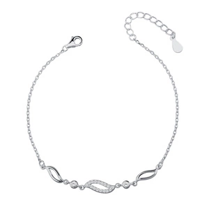 Srebrna, piękna bransoletka pr.925 z cyrkoniami