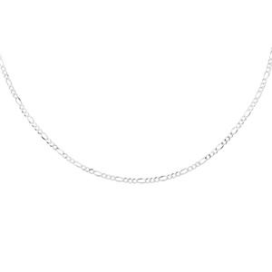Łańcuszek diamentowany figaro płaskie pr. 925 Ø 050, rodowany