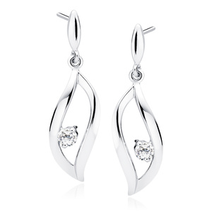 Srebrne kolczyki pr.925 cyrkonia biała