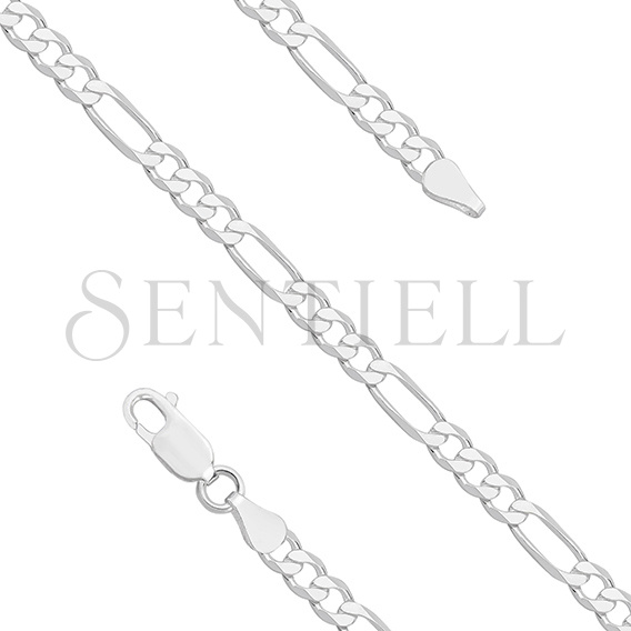 Łańcuszek diamentowany figaro płaskie pr. 925 Ø 120