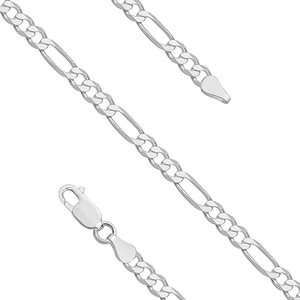 Bransoletka diamentowana figaro płaskie pr. 925 Ø 120 