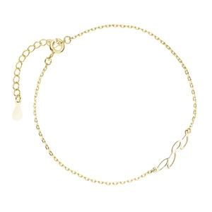 Srebrna pozłacana bransoletka pr.925 - liście