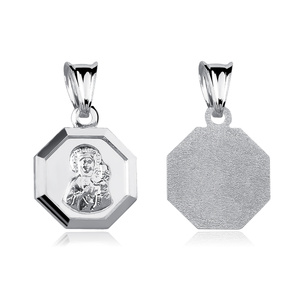 Srebrny pr. 925 medalik Matka Boska Częstochowska 21 x 12 mm