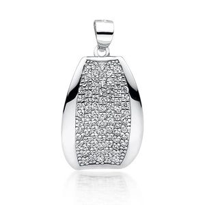 Srebrna zawieszka pr.925 z białymi cyrkoniami