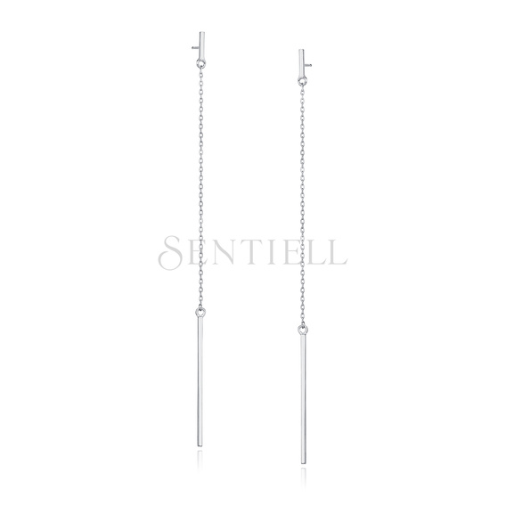 Srebrne (925) długie kolczyki wiszące 