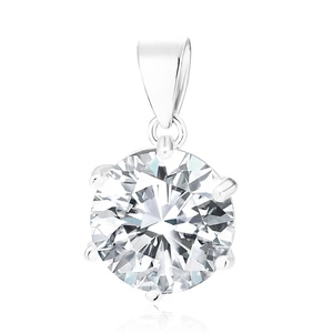 Zawieszka srebrna pr.925 cyrkonia okrągła średnica 12mm