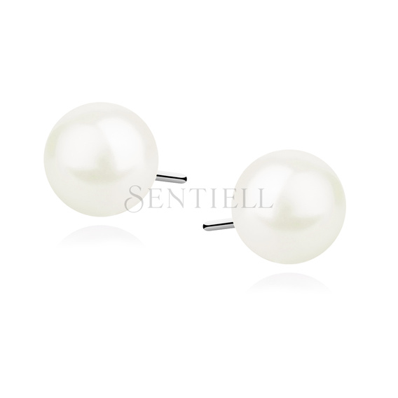 Srebrne kolczyki pr.925 biała perła