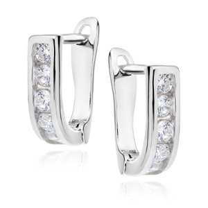 Srebrne kolczyki pr.925 cyrkonia biała