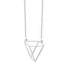 Srebrny naszyjnik pr.925 - Origami trójkąt