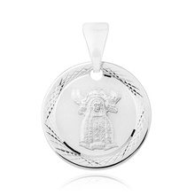 Srebrny (pr.925) medalik diamentowany Matka Boska Nieustającej pomocy