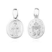 Srebrny (pr.925) medalik dwustronny - Matka Boska Cudowna
