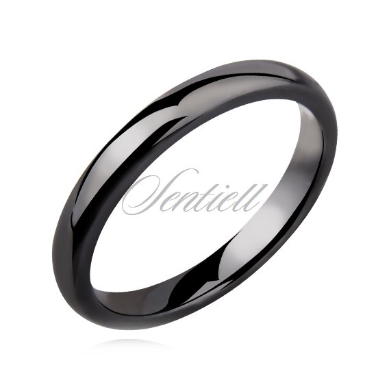 Czarny pierścionek ceramiczny 3mm