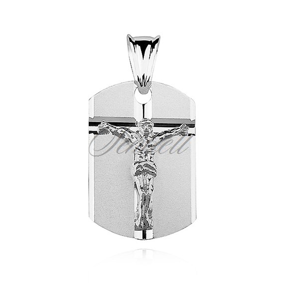 Srebrny medalik Jezus na krzyżu