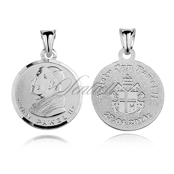 Srebrny medalik Święty Jan Paweł II