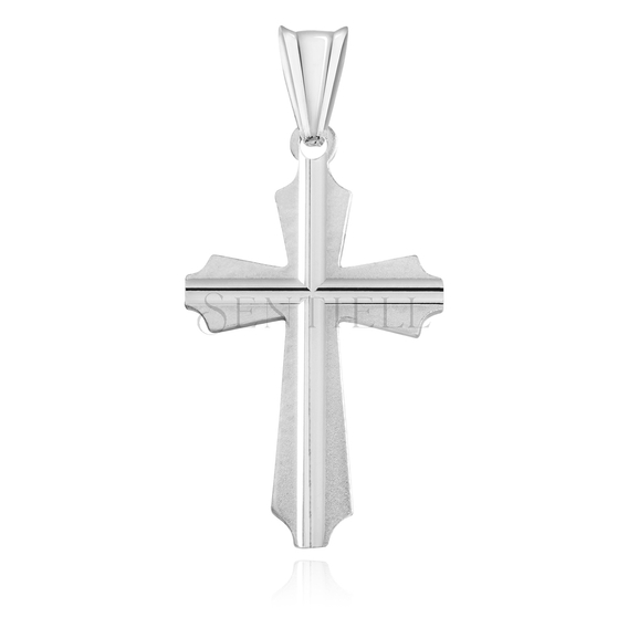 Srebrny (pr.925) krzyżyk diamentowany