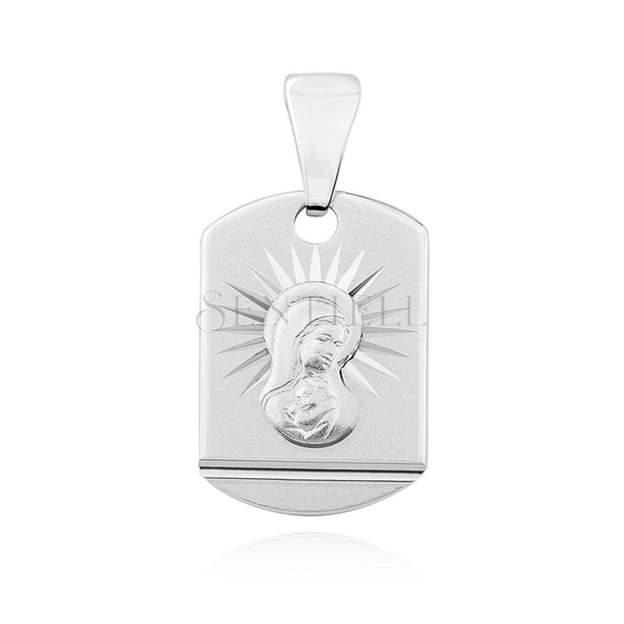Srebrny (pr.925) medalik Matka Boska Madonna